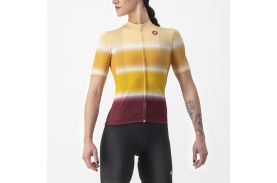 Tricou cu maneca scurta Castelli Dolce de dama Galben/Visiniu M