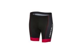 Pantaloni scurti Castelli Future Racer Kid, pentru copii Negru-Rosu 6A