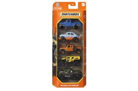 Matchbox set 5 masinute metalice mbx no road no problem scara 1:64