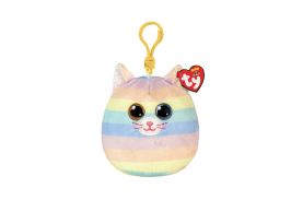 Plus breloc ty 8.5cm squishy beanies pisicuta heather