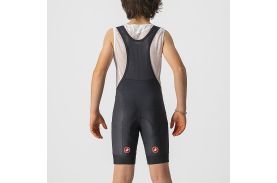 Pantaloni scurti cu bretele Castelli Jr Competizione, pentru copii, Negru, 6A