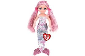 Ty sirena roz de plus cu paiete 27cm