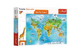 Puzzle educational harta lumii 104 piese