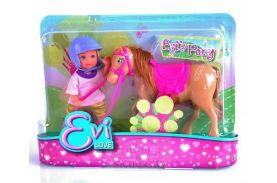 Set papusica evi cu calut maro deschis