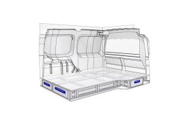 Sistem de sertare sub podea XLD Line Provan 57-1-148-00 pentru VOLKSWAGEN Caddy Maxi 2020, ampatament L2 (2970 mm), inaltime H1 (1860 mm)