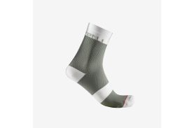 Sosete Castelli Velocissima 12 de dama Vernil/Alb L/XL 39-41