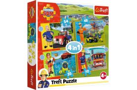 Puzzle trefl 4in1 pompierul sam -  curajosul sam