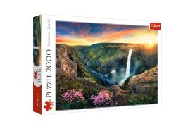 Puzzle trefl 2000 cascada haifoss isalnda