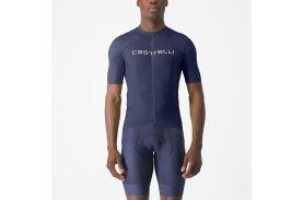 Tricou cu maneca scurta Castelli Elements Indigo/Gri L