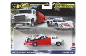 Hot wheels transportator carry on cu masinuta  porsche carrera 906 scara 1:64