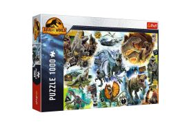 Puzzle trefl 1000 jurassic world pe urmele dinozaurilor