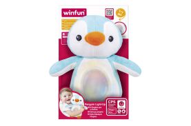 Winfun jucarie pinguin albastru cu sunete si lumini