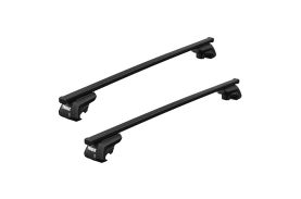 Bare transversale Thule Evo Raised Rail Squarebar pentru PORSCHE Taycan Sport Turismo 5 usi Wagon, model 2020 - prezent, Sistem cu prindere pe bare longitudinale