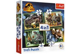Puzzle trefl jurassic world 4in1 in lumea dinozaurilor
