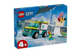 Lego city ambulanta de urgenta si practicant de snow boarding 60403