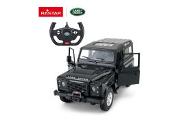 Masina cu telecomanda land rover defender negru cu scara 1 la 14