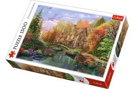 Puzzle trefl 1500 casuta de langa lac