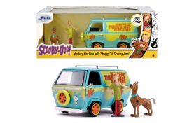 Scooby doo mystery van set format din dubita metalica scara 1:24 si 2 figurine scooby doo si shaggy