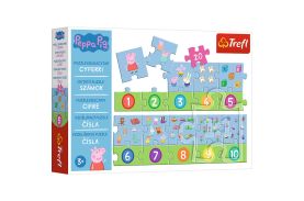 Puzzle educational 20 piese numere peppa pig