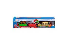 Thomas locomotiva percy animal party motorizata cu 2 vagoane