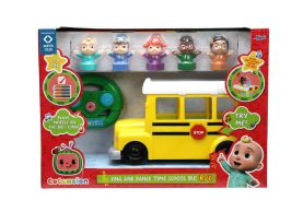 Cocomelon autobuzul scolar rc cu sunete si lumini scara 1:18