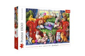 Puzzle trefl 1500 pisicutele pe canapea