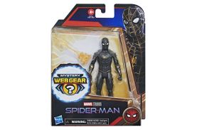 Spider-man mystery webgear figurina spider-man in costum negru si auriu 15cm