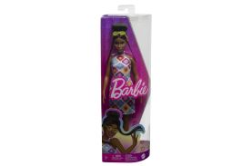 Papusa barbie fashionista satena cu ochelari de soare galbeni
