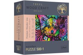 Puzzle trefl din lemn 500+1 piese catelusii dragalasi
