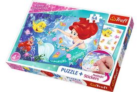 Puzzle trefl 54 plus cu abtibilde cu printese