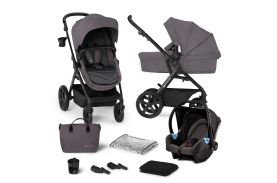 Carucior 3 in 1 kinderkraft a-tour, dark grey