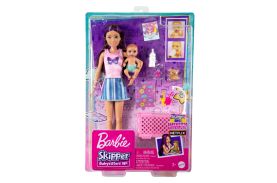 Papusa barbie mamica satena cu bebelus