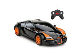 Masina cu telecomanda bugatti grand sport vitesse negru cu scara 1 la 18