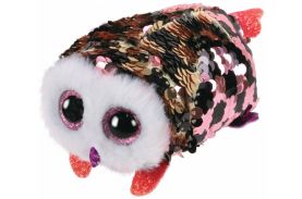 Plus ty 10cm teeny tys bufnita roz  checks cu paiete