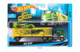 Hot wheels set camion si masina sport rig dog