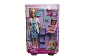 Barbie cariere set mobilier cu papusa doctor stomatolog blonda