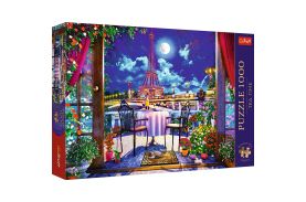 Puzzle trefl 1000 premium plus tea time parisul in lumina lunii