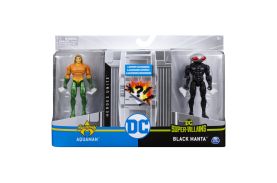 Set 2 figurine articulate aquaman si black manta cu 6 accesorii