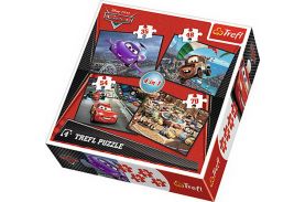 Puzzle trefl 4in1 startul unei calatorii cars