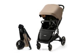 Carucior sport, ultra compact, kinderkraft mitzy, 0-22 kg, linen beige