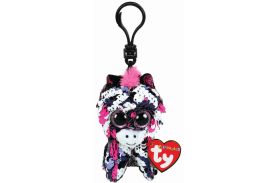 Plus breloc ty 8.5cm sequins zebra zoey cu paiete