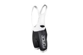 Pantaloni scurti cu bazon si bretele Force Team18 Negru/Alb XS