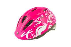 Casca Force Fun Flowers copii roz/alb/gri M (52-56 cm)