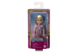 Barbie papusa chelsea blonda cu rochita cu flori