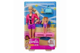 Papusa barbie blonda cariera in sport antrenoare de gimnastica