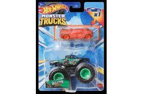 Hot wheels monster truck si masinuta metalica skeleton crew