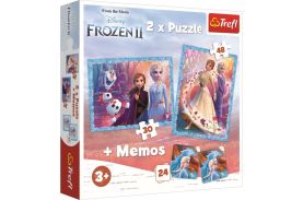 Puzzle trefl 2in1 memo frozen2 tinutul misterios