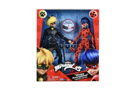 Miraculos buburuza 2 papusi ladybug si cat noir 30cm