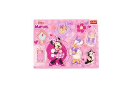 Puzzle trefl din lemn 8 piese minnie mouse