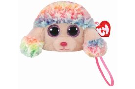 Gentuta de mana din plus ty 10cm rainbow pudel roz